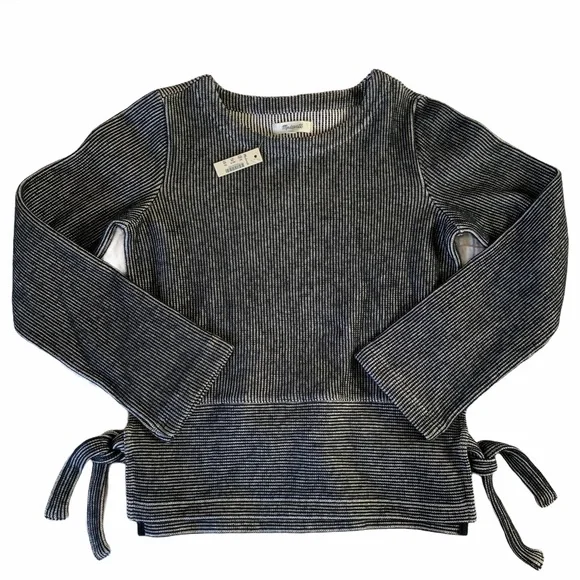 NWT Madewell French Rib Side-Tie Pullover - Picture 5 of 13